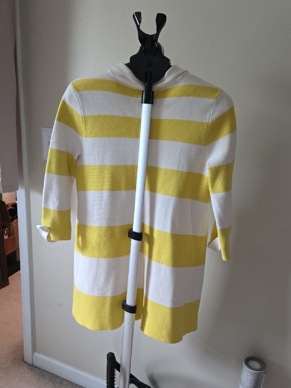 J. Crew Yellow and White Striped Pea Coat - Picture 6 of 6